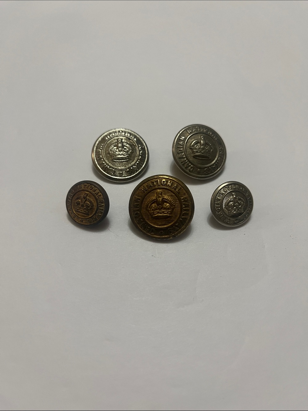 Vintage Collectable Cn Railway Buttons
